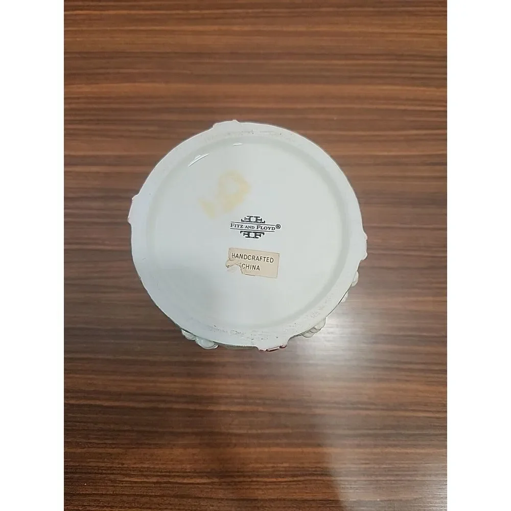 Fitz and‎ Floyd Lily Of The Valley Trinket Dish with Lid 4 in Round